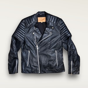 Goosecraft biker 931 leather jacket leather jacket, short leather jacket, leather jacket, biker jacket outfit size XL