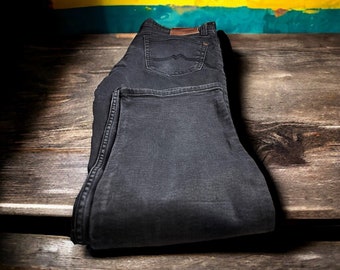 Vintage 90s 565 Baggy Loose Fit Straight Leg Black Denim  