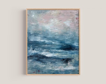 Deeper Abstract Ocean Giclée Art Print: Coastal Wall Decor