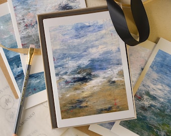 Abstract Art Greeting Cards: Oil Painting Note Card Set