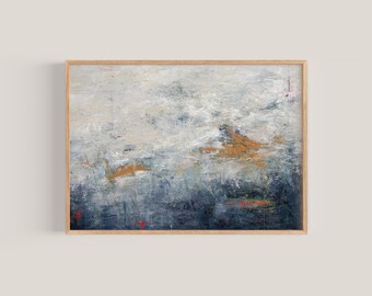 Deep End Abstract Giclée Art Print: Expressionist Landscape Wall Decor
