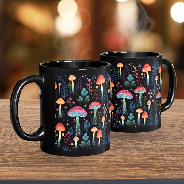 Magic Mushroom Mug Mushroom Gifts for Her Birthday Bioluminescent Mushroom Coffee Mug Gift for Him Mushroom Decor Funny Mushroom Mug 11oz