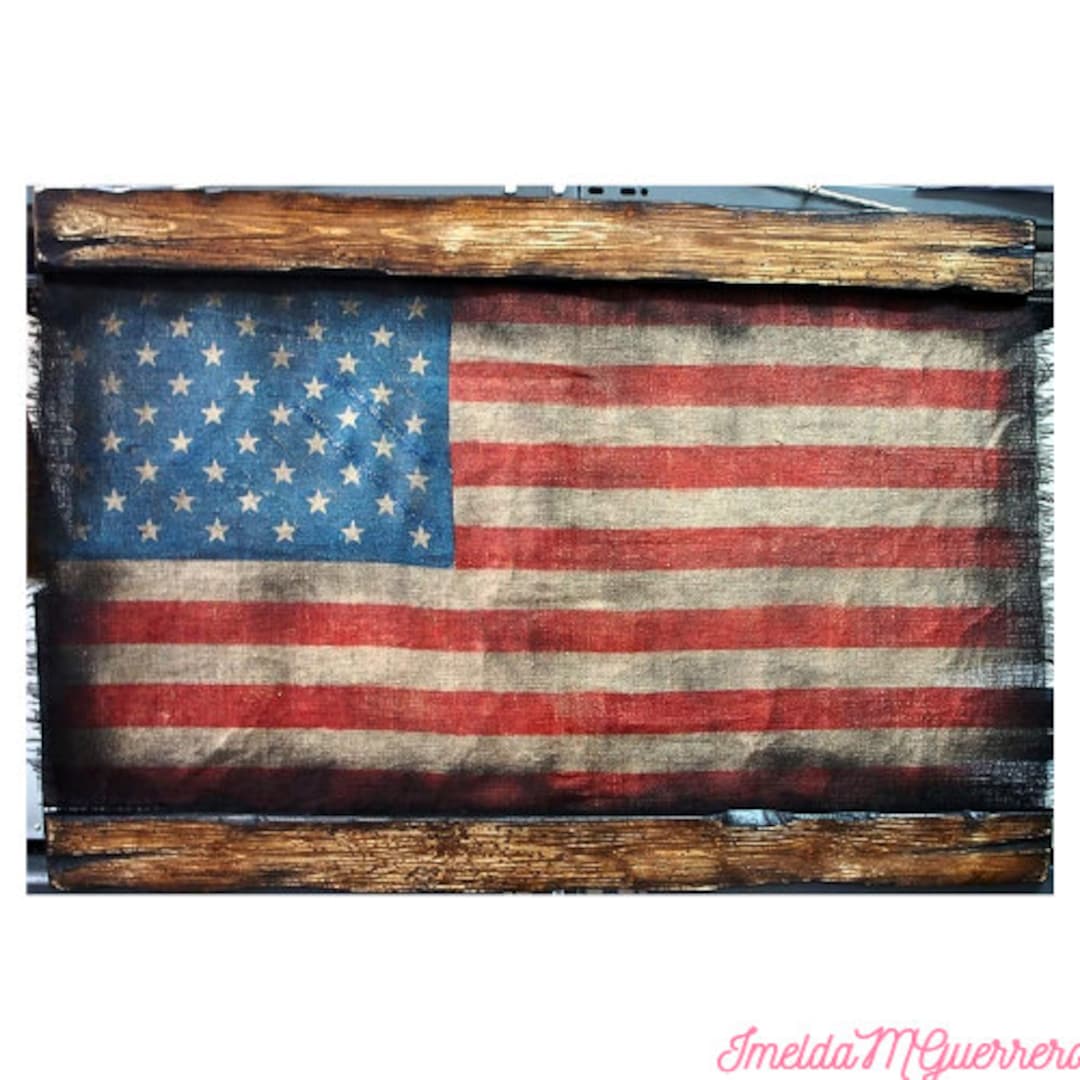 Rustic USA Flag Wall Decor, American Flag, Handmade Custom Artwork