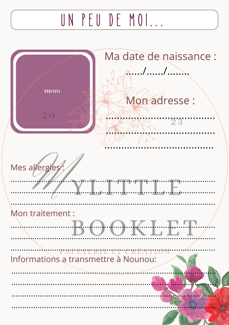 Carnet de liaison assistante maternelle : transmissions quotidiennes parents nounou / crèche / MAM. image 2