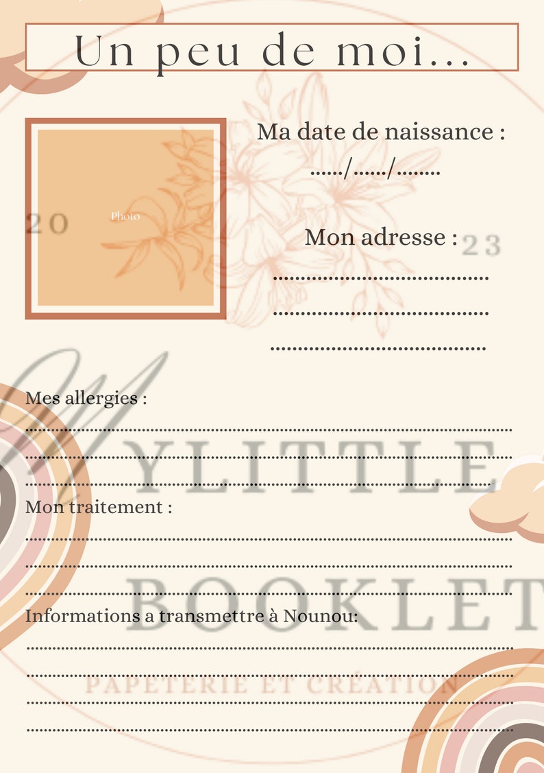 Carnet de liaison assistante maternelle : transmissions quotidiennes parents nounou / crèche / MAM. image 2