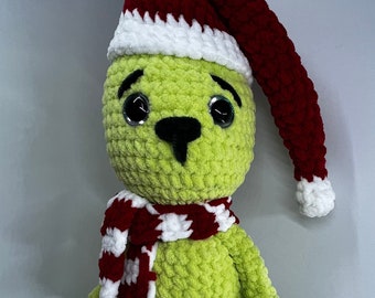 Adorable Handmade Crocheted Baby Not-So Mr. Mean-One Stuffed Animal Amigurumi