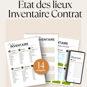 May include: A checklist for inventorying a property before or after a lease. The checklist includes sections for the kitchen, living room, bathroom, and bedrooms. The checklist is designed to be used with a mobile device. The checklist is 14 pages long and is 100% customizable.