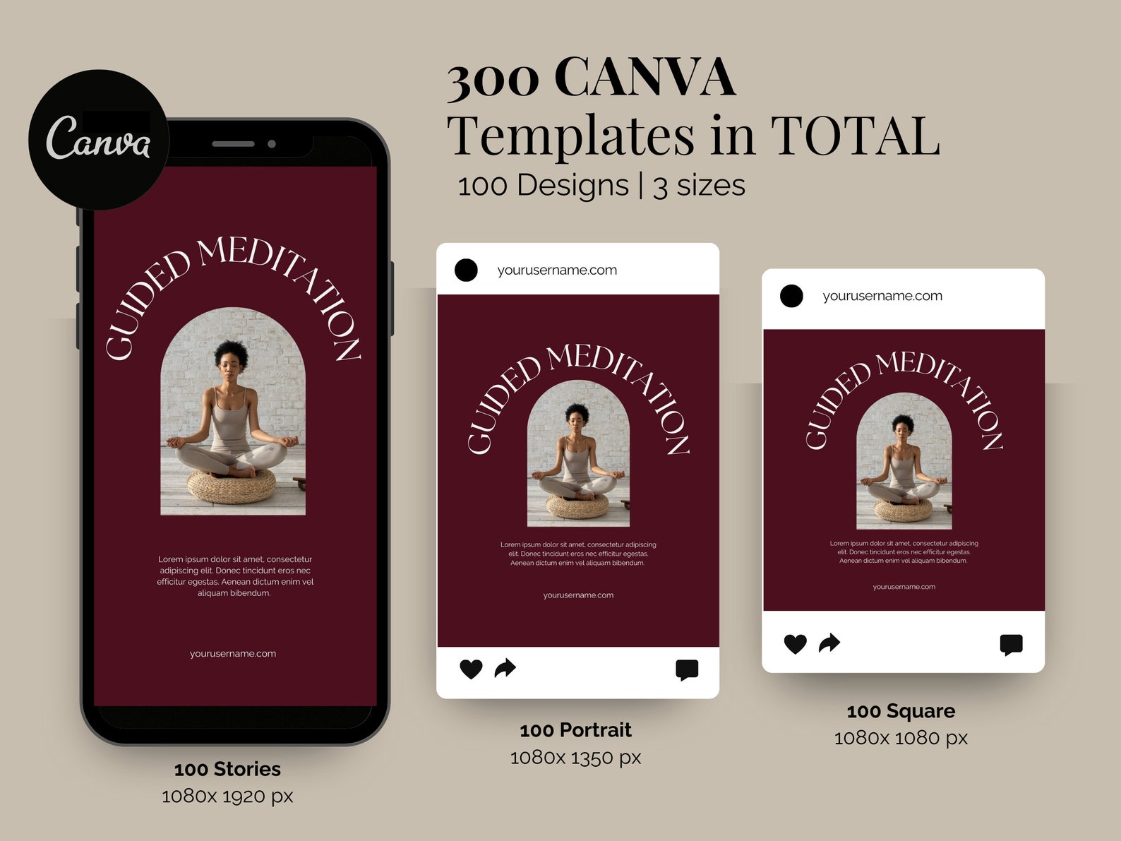 Luxury Social Media Templates Canva Coaching Instagram - Etsy