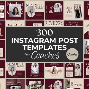 Luxury Social Media Templates Canva Coaching Instagram - Etsy