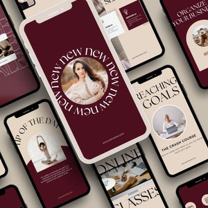 Luxury Social Media Templates Canva Coaching Instagram - Etsy