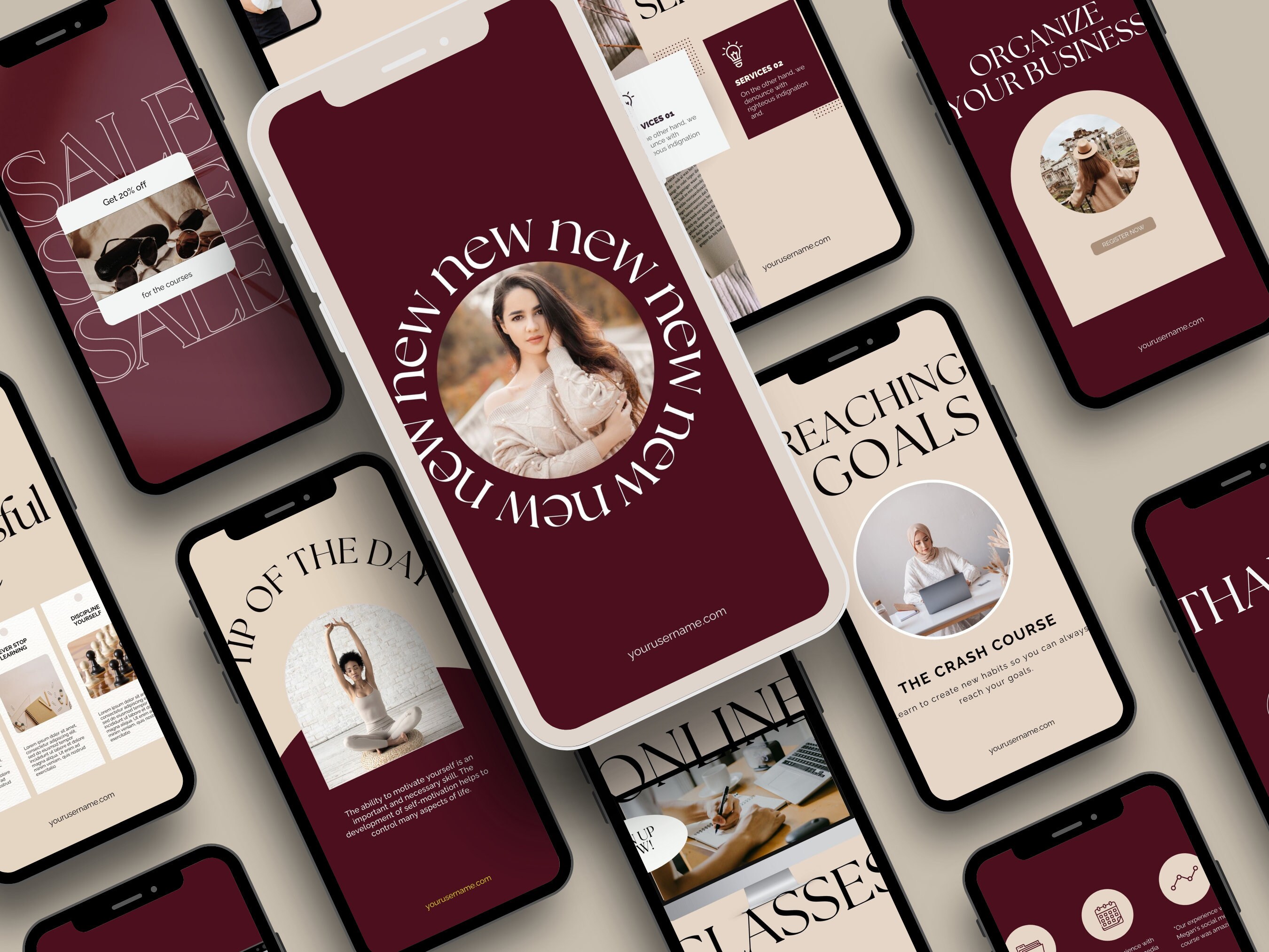 Luxury Social Media Templates Canva Coaching Instagram - Etsy
