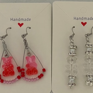 Gummy Bear Earrings | Gummy Bear Jewelry | Beaded Earrings | Gummy Bear Gifts | Girls Gifts | Cute Gummy Bear Earrings | Fun Jewelry