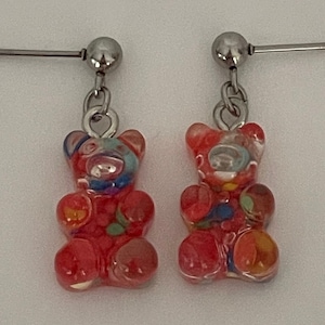 Gummy Bear Earrings | Earrings Dangle | Cute Earrings | Fun Earrings | Gummy Earrings | Unique Jewelry Earrings | Little Girls Earrings