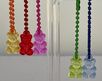 Gummy Bear Charm | Beaded Chain Charm | Gummy Bear Charm for Backpack |Gummy Bear Charm for Purse | Keychains Charms | Gummy Bear Keychain