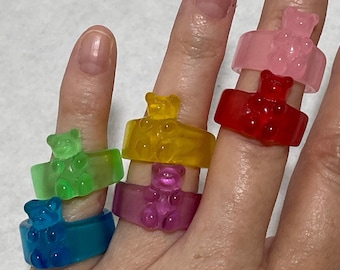 Gummy Bear Rings Large Gummy Bear Ring Gummy Bear Statement