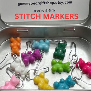 Stitch Marker Set | Gummy Bear Stitch Markers | Stitch Markers for Knitting | Handmade Stitch Markers | Cute Knitting Stitch Markers