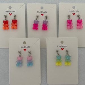 Gummy Bear Earrings | Gummy Bear Studs | Stud Earrings | Earrings Gummy Bear | Gummy Bear Jewelry | Gummy Bear Gift | Teenager Jewelry