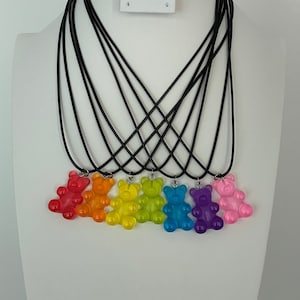 Bear Necklace | Gummy Bear Necklace | Teddy Bear Necklace | Fun Jewelry Necklace | Girls Jewelry | Resin Gummy Bear Necklace | Cute Necklace