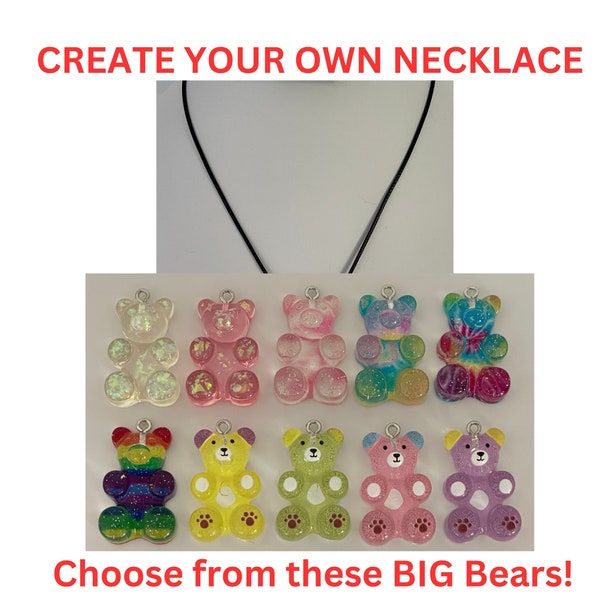 Gummy Bear Necklace | Bear Necklace | Teddy Bear Necklace | Gummi Bear Necklace | Dainty Necklace | Teenager Necklace | Gummy Bear Jewelry