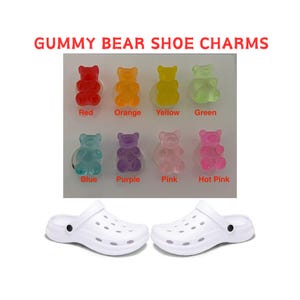Gummy Bear Shoe Charms | Gummy Bear Charms Shoes | Animal Shoe Charms | Bear Shoe Clips | Bear Charm for Shoes |  Gummy Bear Show Clips