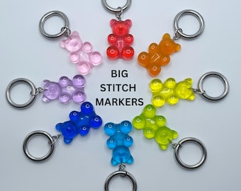 Large Stitch Markers | BIG Gummy Bear Stitch Markers | Loop Stitch Markers | Cute Knitting Stitch Markers | Cute Stitch Markers