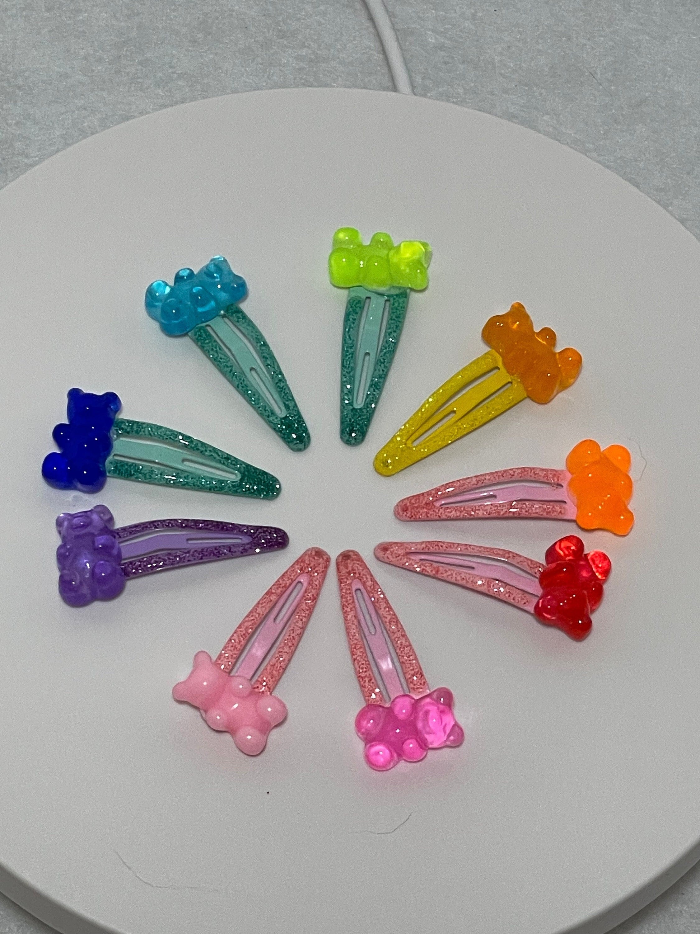 NEW VTG 80s Christmas Ornaments Gummy Bear Girls Plastic Hair Clips Barrettes Gummy Bear Christmas Ornament - Etsy main image 4