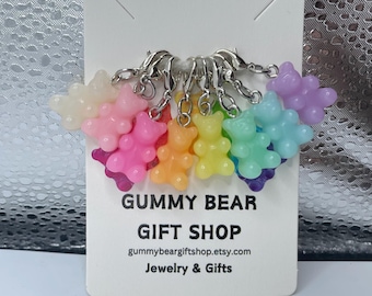 Marcadores de puntos bonitos / Marcadores de puntos con forma de osito de goma / Marcadores de puntos para contar / Marcadores de puntos para tejer / Juego de marcadores de puntos / Marcadores bonitos