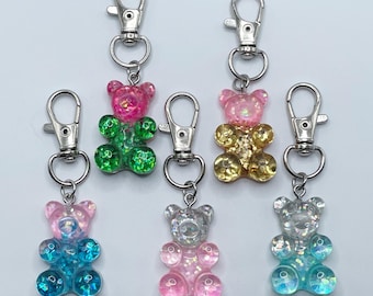 Gummy Bear Zipper Pulls | Zipper Pulls Charms | Decorative Zipper Pulls | Cute Zipper Pulls | Charm Clips  | Zipper Pulls for Purses