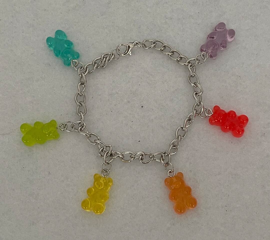 Gummy Bear Bracelet Gummy Bear Charm Bracelet Rainbow Etsy