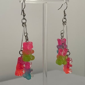 Gummy Bear Earrings | Earrings Dangle | Cute Gummy Bear Earrings | Girls Earrings | Funky Earrings | For Teenage Girls | Fun Earrings