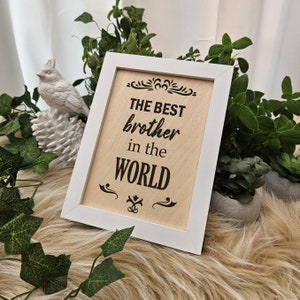 Benutzerdefinierter hölzerner Laser gravierter Bilderrahmen mit Text oder Bild, hochwertiges personalisiertes handgemachtes Geschenk