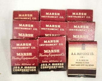 Lot of Vintage Matchbooks Jas P Marsh Co
