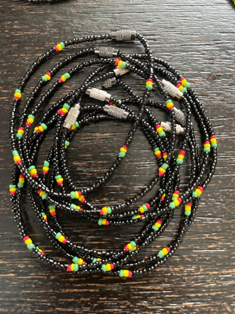Anklets Rasta Rasta Beaded Anklet: Jamaican Color Ankle Bracelet - Etsy