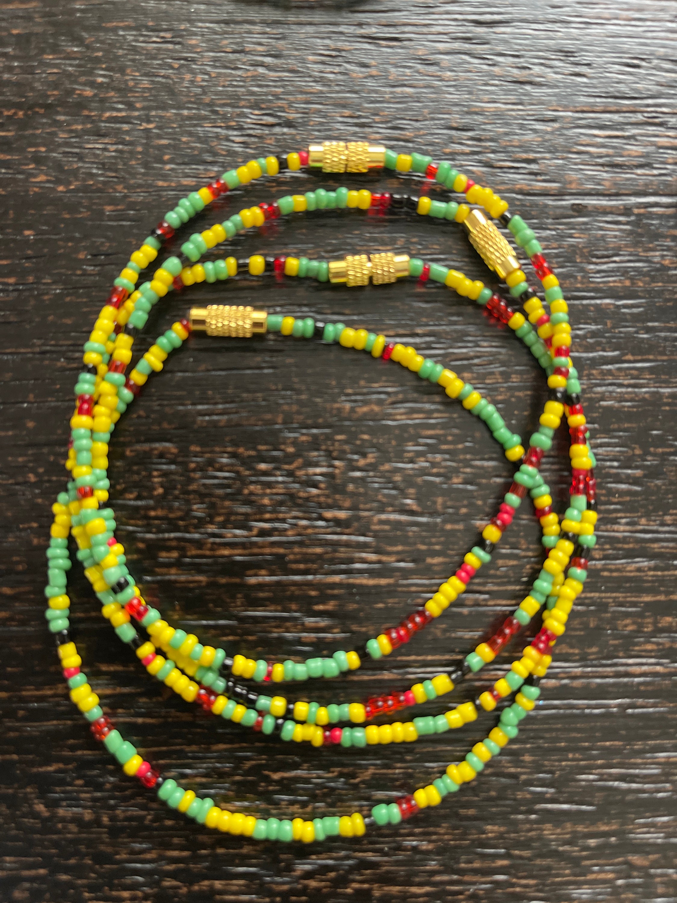 Anklets Rasta Rasta Beaded Anklet: Jamaican Color Ankle Bracelet - Etsy