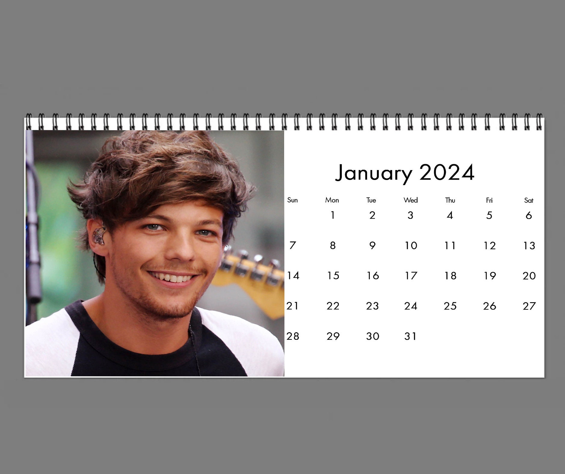 Calendrier De Bureau Louis Tomlinson 2024, Calendrier Des Célébrités
