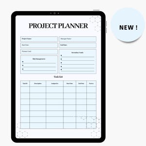 PROJECT PLANNER PAD, Project Task, Project Tracker, Project Worksheet, Project Planner Pages, Project Template, Multi Project Planner