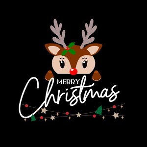 Merry Christmas Reindeer Digital Download