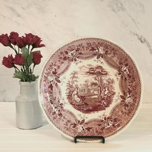 Grecian Gardens pattern, English Transferware circa 1831, Jackson Warranted 10.75”
