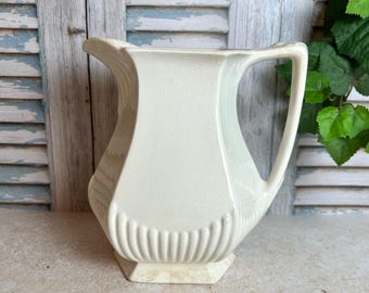 Empress Ironstone Pitcher by Wm. Adams & Sons, England, Crazed Decor