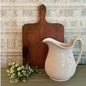 White Ironstone Pitcher