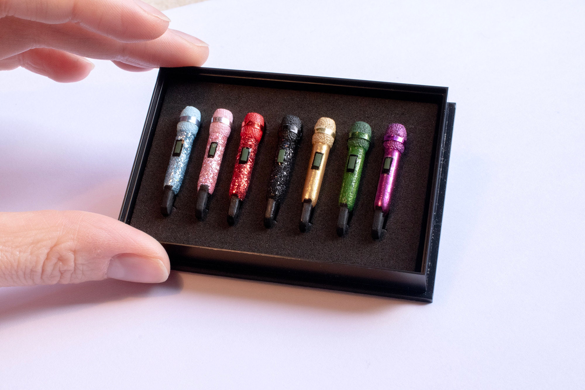 BTS Miniature Microphone Set of 7 - Etsy BTS Miniature Microphone Set of 7 - Etsy