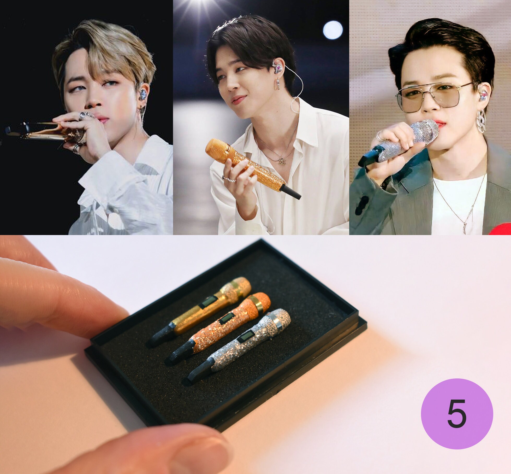 贅沢 - Sets Microphone Miniature BTS Individual Etsy - Members アイドル