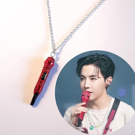 BTS J-HOPE Inspired Necklace With Mini Microphone Pendant - Etsy