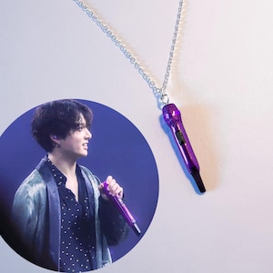 BTS JIMIN Inspired Necklace With Microphone Pendant From the BTS JIMIN Inspired Necklace With Microphone Pendant From the
