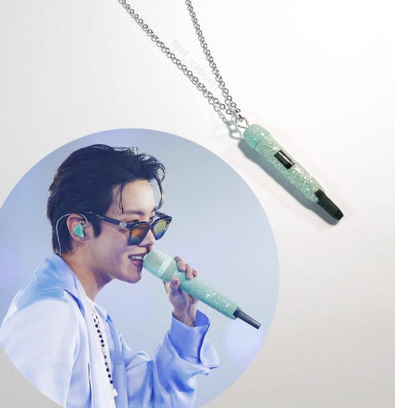 BTS J-hope Inspired Necklace With Mini Microphone Pendant - Etsy