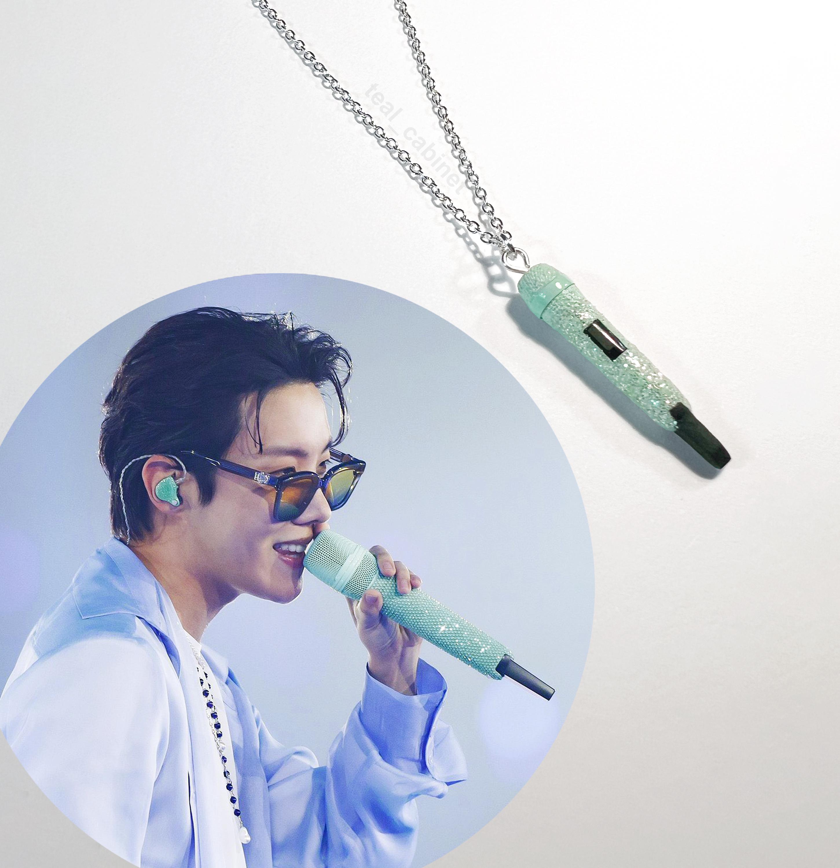 BTS J-hope Inspired Necklace With Mini Microphone Pendant - Etsy