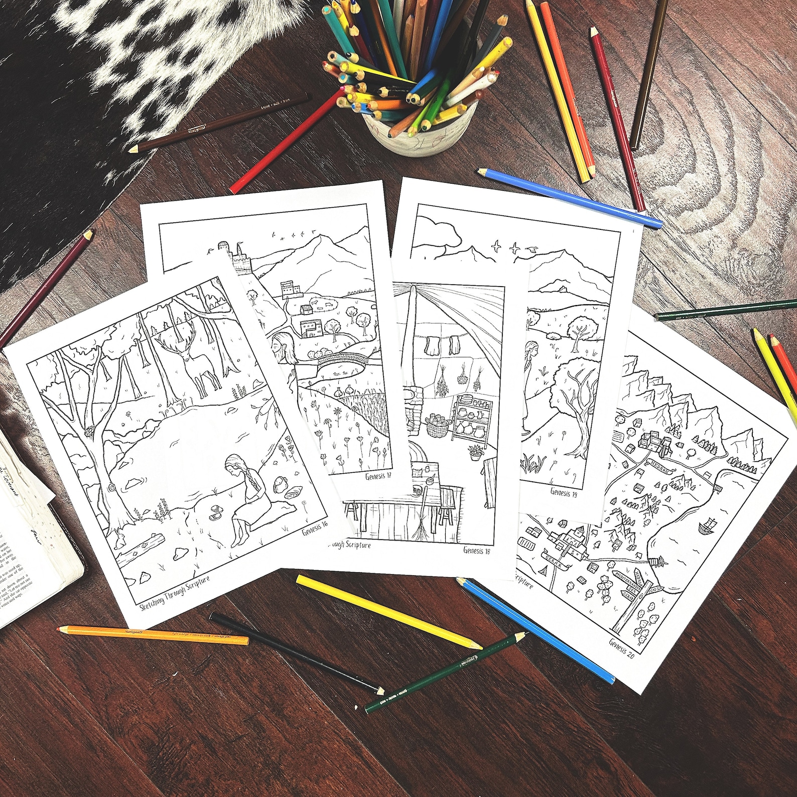 Genesis 11-20 Kids Bible Coloring Pages Printable: Tower of Babel