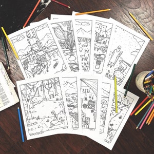 Genèse 11-20 Coloriages Bible pour enfants à imprimer : La tour de Babel à travers le parcours d'Abraham, carte pour le programme d'études artistiques sur l'histoire de Jésus dans l'Ancien Testament