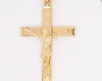 Croce in oro giallo 14 carati