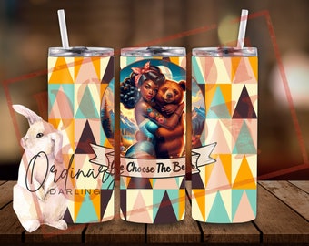 Elegimos The Bear versión 3 DESCARGA DIGITAL 20oz Tumbler Wrap Skinny Straight man vs oso png Día de la Madre mujeres